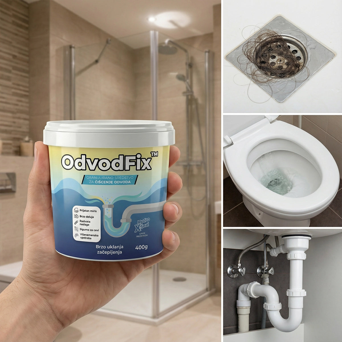 OdvodFix™ Granule za odvode Sa prijatnim mirisom limuna 🍋