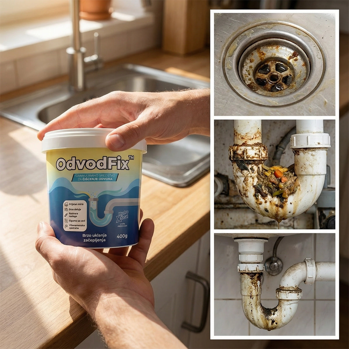 OdvodFix™ Granule za odvode Sa prijatnim mirisom limuna 🍋